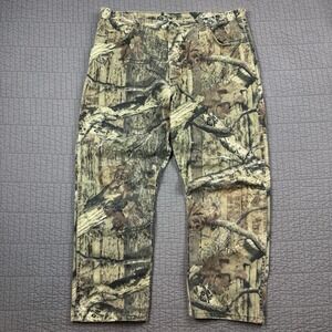 Wrangler Pro Gear Camo Pants Men 40x30 (38x28) Mossy Oak Hunting Outdoor Jeans